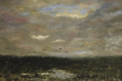 EVER DARKENING SKY - OIL ON BOARD