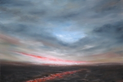 SUNSET HOLKHAM - OIL ON BOARD